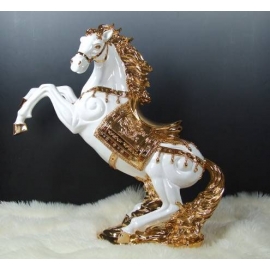馬到成功 白金( y14534 立體雕塑.擺飾 立體擺飾系列  動物、人物系列)